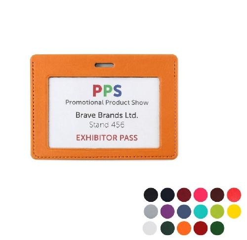 Belluno Colours PU Landscape ID Card Holder For A Lanyard Or Clip